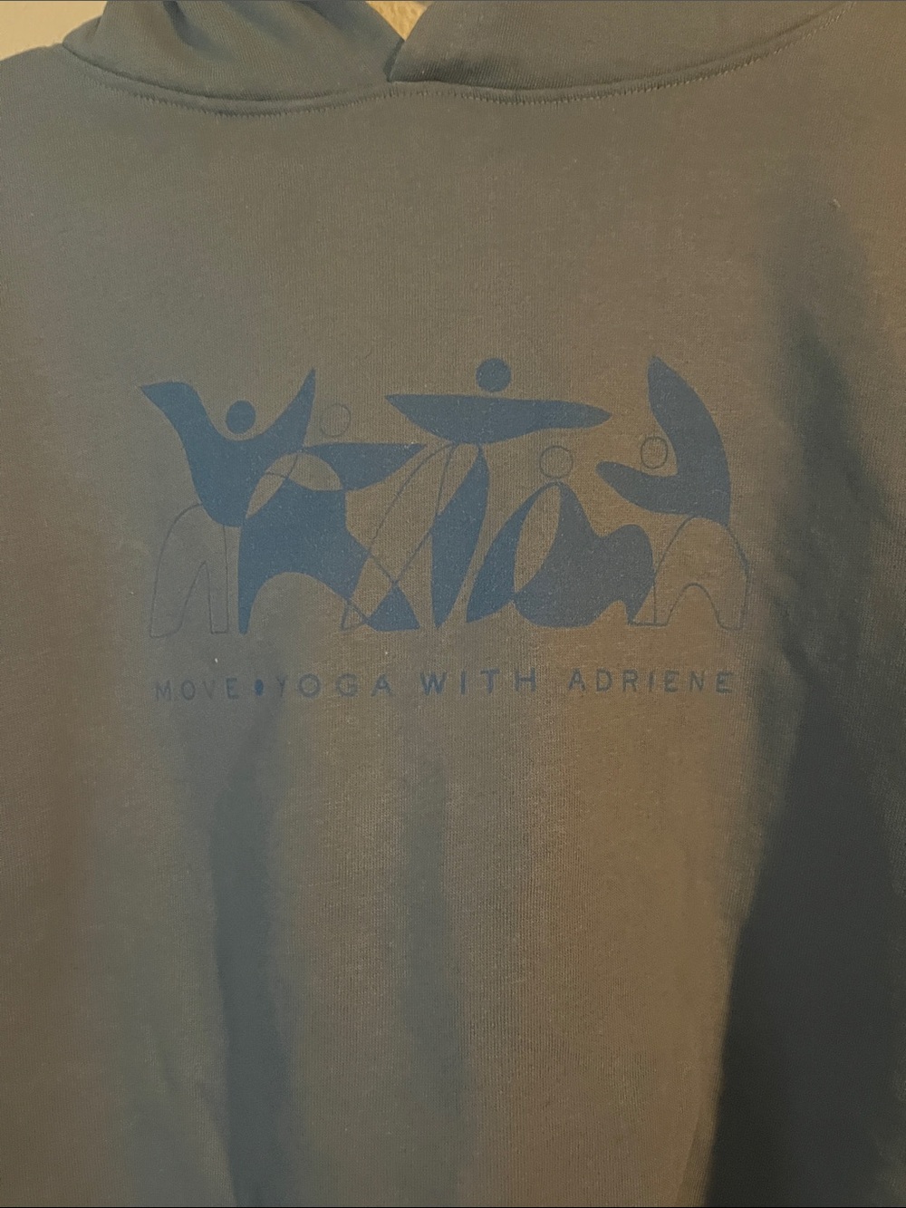 Women’s size 12 Yoga with Adriene Hooded Sweatshirt Blue and gray - Picture 2 of 4
